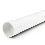 UPVC Plastic Pipe PN 8 Bar SDR 33, 180 mm OD, 5.5 mm Thickness, White