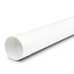 UPVC Plastic Pipe PN 10 Bar (SDR 26) Size 180 mm Thickness 6.9 mm White