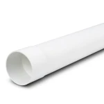 UPVC Plastic Pipe PN 12.5 Bar SDR 21 Size 140 mm Thickness 6.7 mm White