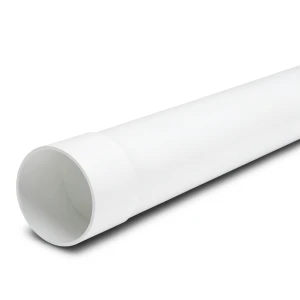 مواسير UPVC ضغط 8 بار SDR 33 قطر خارجي 125 ملم سمك 3.9 ملم لون أبيض
