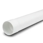 UPVC Plastic Pipe PN 8 Bar SDR 33, 140 mm OD, 4.3 mm Thickness, White Color
