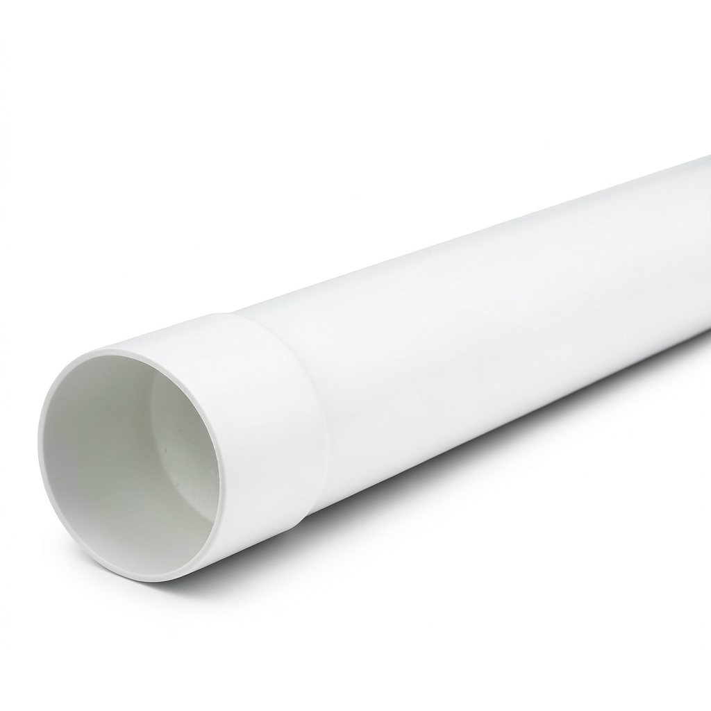 أنابيب UPVC ضغط 8 بار (SDR 33) قطر خارجي 160 ملم سماكة 4.9 ملم لون أبيض