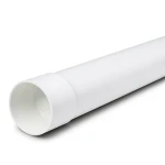 UPVC Plastic Pipe PN 8 Bar SDR 33, 180 mm OD, 5.5 mm Thickness, White