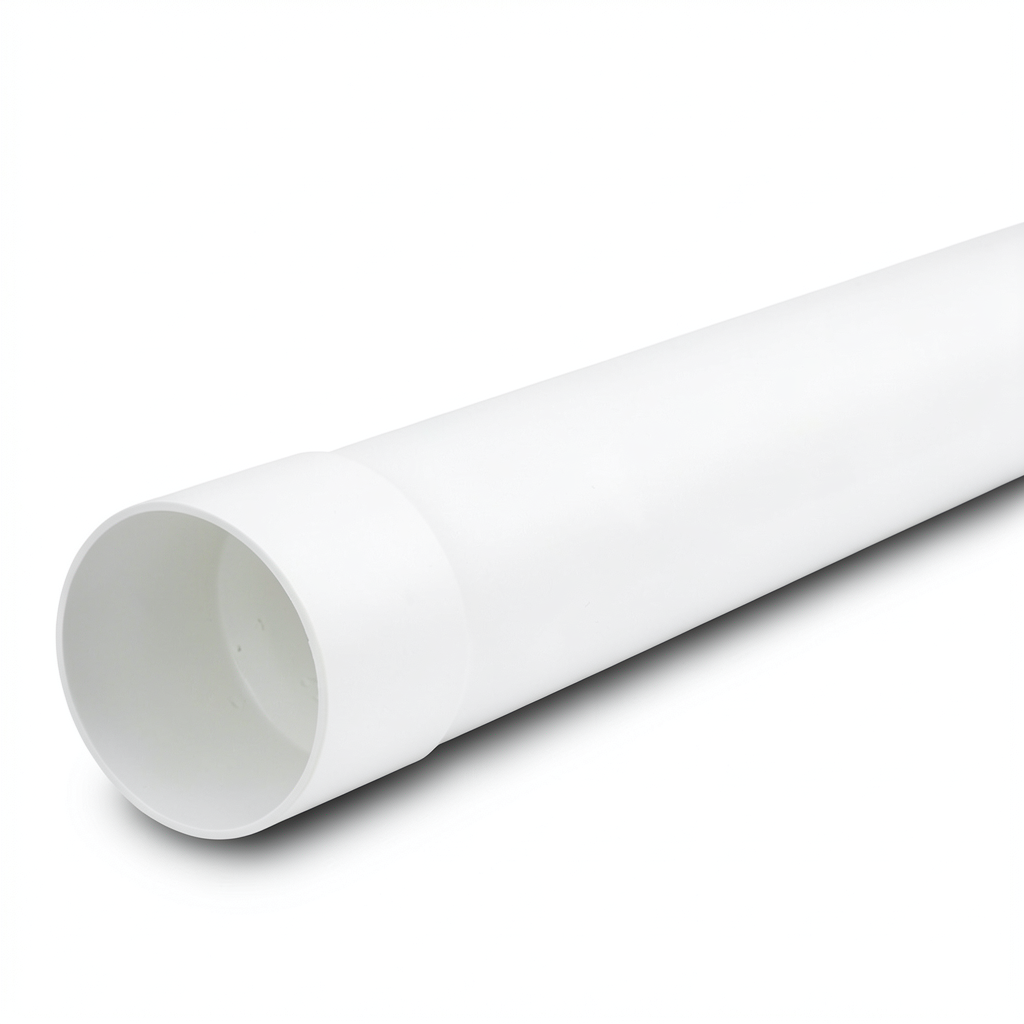 مواسير UPVC ضغط 8 بار (SDR 33) قطر خارجي 200 ملم سمك 6.2 مم لون أبيض