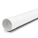 UPVC Plastic Pipe PN 8 Bar SDR 33, 225 mm OD, 6.9 mm Thick, White