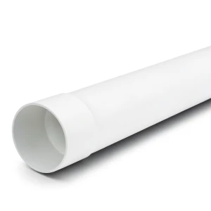 UPVC Plastic Pipe PN 8 Bar SDR 33, 225 mm OD, 6.9 mm Thick, White