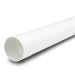 UPVC Plastic Pipe PN 10 Bar (SDR 26) Size 140 mm Thickness 5.4 mm White Color