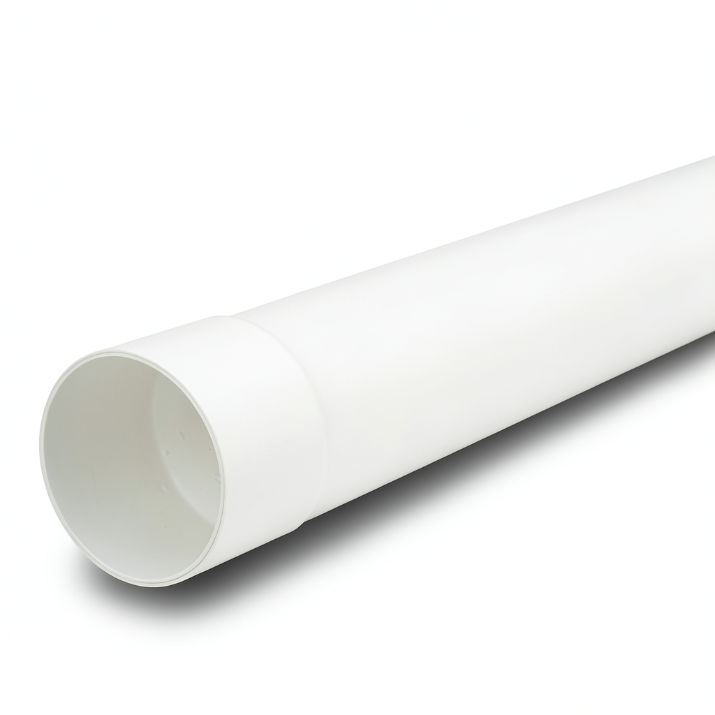UPVC Plastic Pipe PN 10 Bar (SDR 26) Size 140 mm Thickness 5.4 mm White Color
