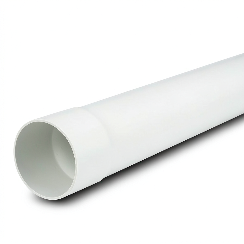 أنابيب UPVC ضغط 10 بار (SDR 26) مقاس 160 ملم سماكة 6.2 ملم لون أبيض