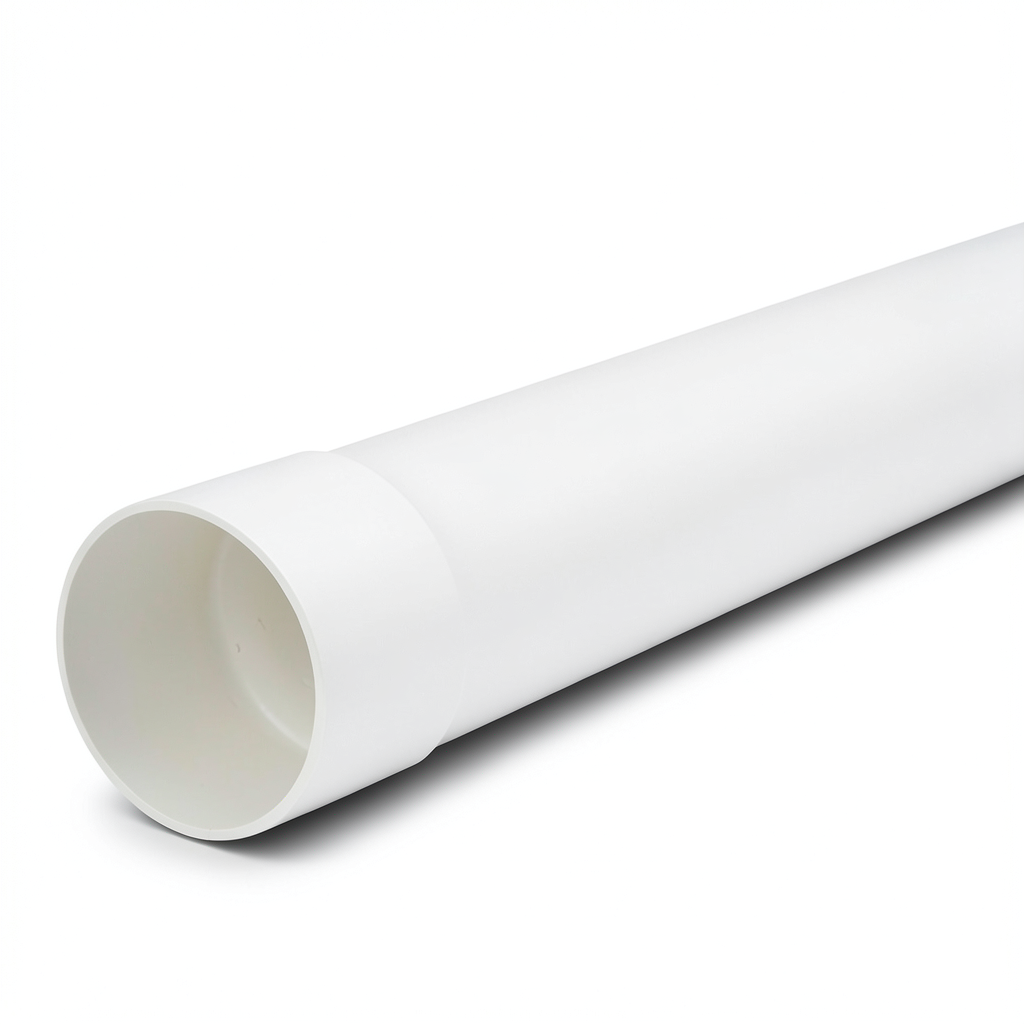 مواسير UPVC ضغط 10 بار (SDR 26) مقاس 200 ملم سمك 7.7 مم لون أبيض