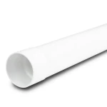 UPVC Plastic Pipe PN 12.5 Bar SDR 21 Size 110 mm Thickness 5.3 mm White