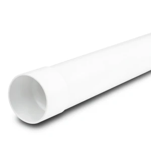 مواسير بلاستيك UPVC ضغط 12.5 بار SDR 21 مقاس 110 مم سمك 5.3 مم لون أبيض