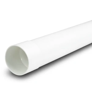 أنابيب بلاستيك UPVC ضغط PN 12.5 بار (SDR 21) مقاس 140 مم سماكة 6.7 مم لون أبيض
