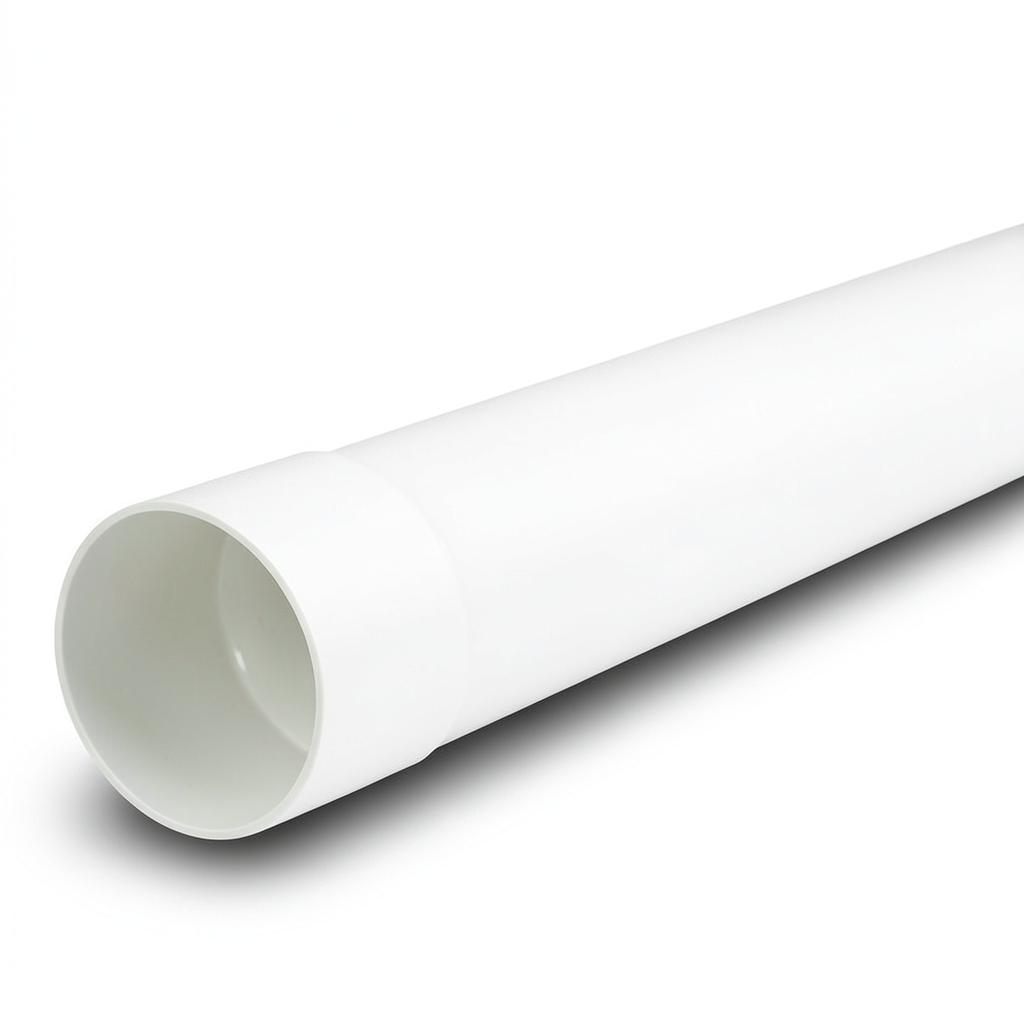 أنابيب بلاستيك UPVC ضغط PN 12.5 بار (SDR 21) مقاس 140 مم سماكة 6.7 مم لون أبيض