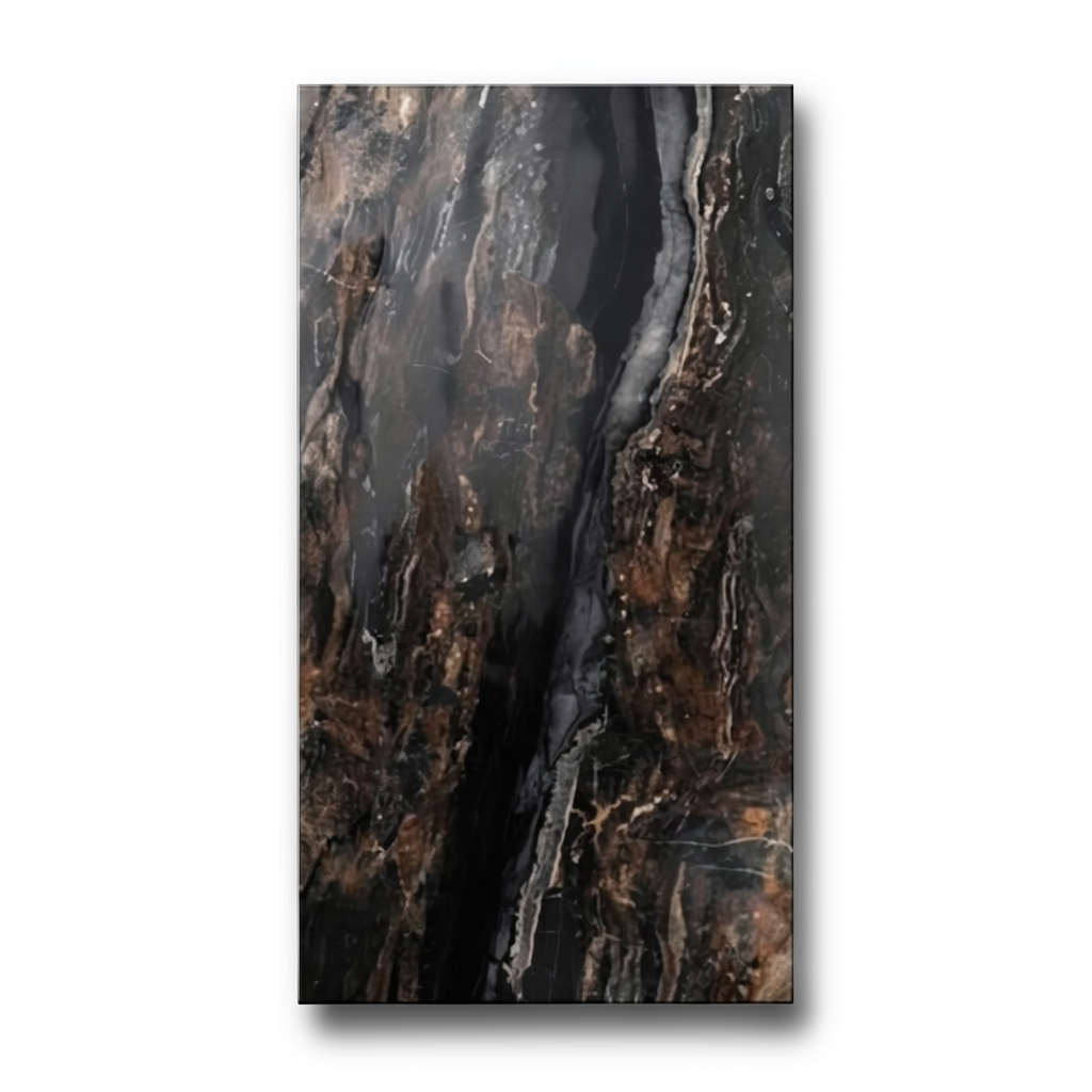 Indian Porcelain Floor Tiles 90x180 cm Glossy Nero