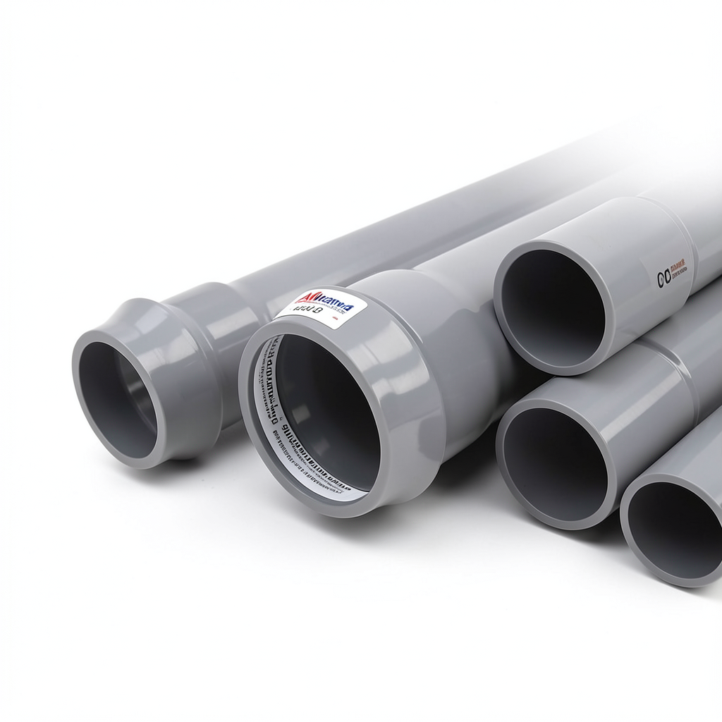 UPVC Pipes Nominal Pressure 20 Bar Outside Diameter 140 mm Thickness 10.3 mm Gray | Al Watania Plastics