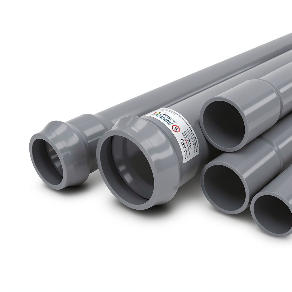 UPVC Pipes Nominal Pressure 20 Bar Outside Diameter 315 mm Thickness 23.2 mm Gray Color | Al Watania Plastics