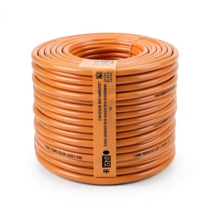 كابل نحاس THHN/THWN عزل PVC 105°C مقاس 5.26 مم² قطر 4.2 مم 600 فولت طول 500 قدم لون برتقالي | شركة الفنار