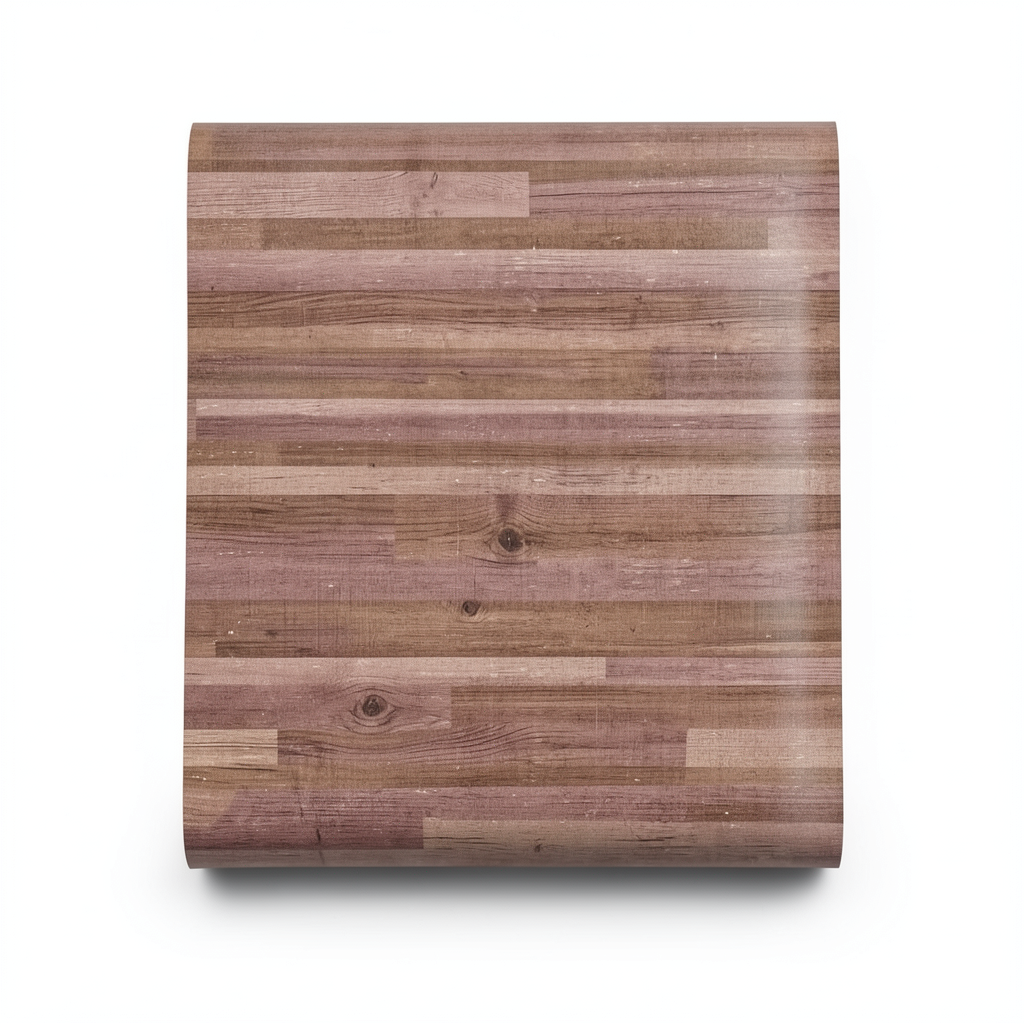 Italian Wallpaper Wooden Design 10m x 0.53m Brown Color