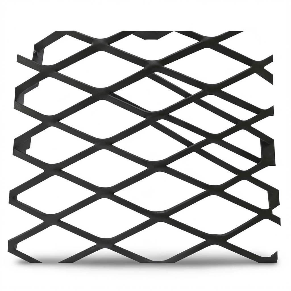 Hot Rolled Black Steel Expanded Metal Mesh Khaleeji 3 mm Thickness 1.22m Width 4m Length