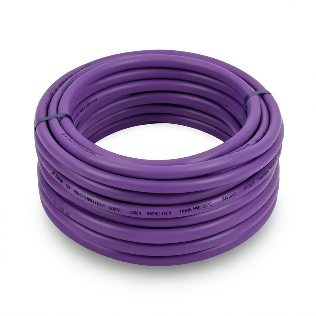 THHN/THWN Copper Cable PVC 105°C Insulation Diameter 6.4 mm 600 V Length 500 ft Purple Color PVC 105 | Al Fanar