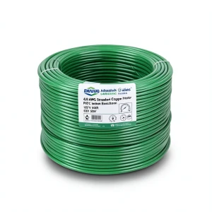 لفة سلك نحاس مجدول 4/0 AWG مطلي بالقصدير عزل PVC 105°C اخضر 600 فولت طول 500 قدم | شركة كابلات الشرقية للصناعة