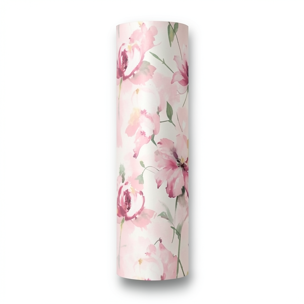 Floral Wallpaper Pink Color, Size 10mx0.53m, Model aq50001