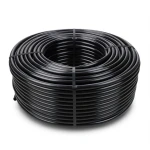 لفة أنابيب بلاستيك HDPE ضغط 16 بار PE 80 قطر خارجي 110 مم سماكة 15.1 مم أسود