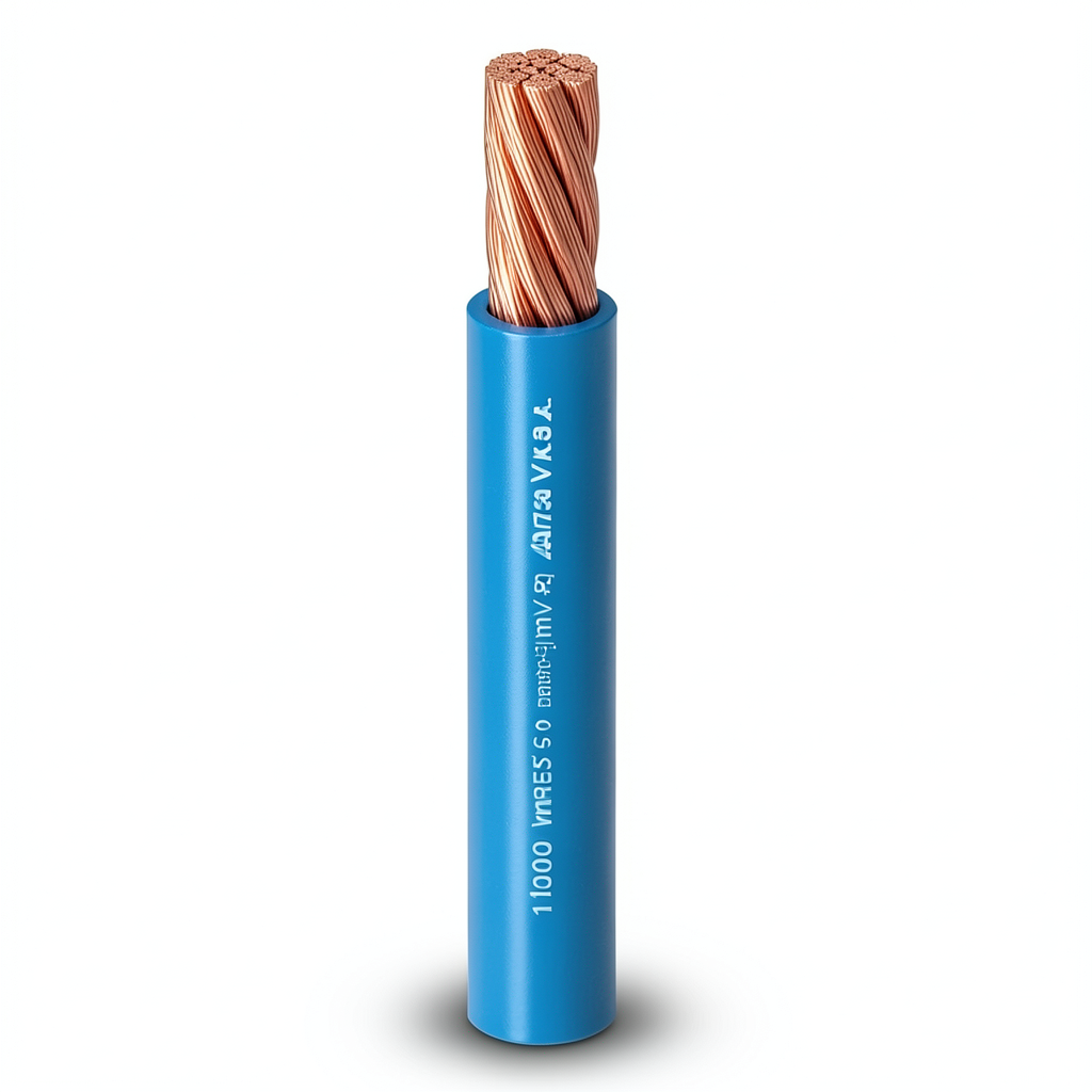 Stranded Copper Single Electric Wire 150mm2 Heat Resistant PVC, Blue, 450/750V | Al Fanar