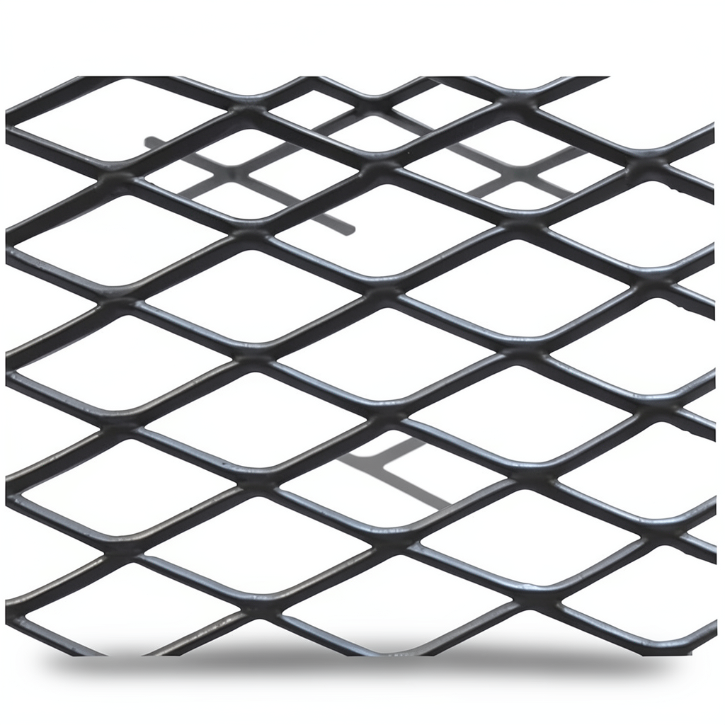 Hot Rolled Black Steel Expanded Metal Mesh 3 mm Thick 1.22x2 m
