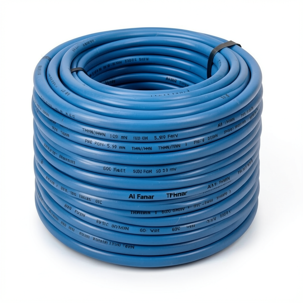 THHN/THWN Copper Cable PVC Insulation 105°C Diameter 5.9 mm 600 Volt 500 Feet Blue | Al Fanar