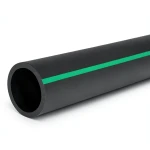 HDPE Polyethylene Pipe PN 10 Bar PE 63 OD 500 mm SDR 11 Black with Green Stripes