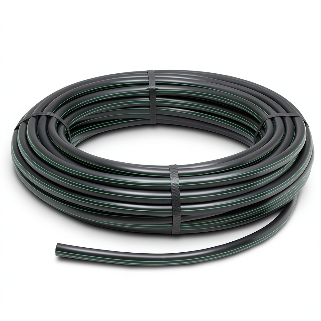 لفة أنابيب HDPE ضغط 10 بار PE 63 قطر خارجي 50 مم SDR 11 لون أسود