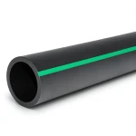 HDPE Polyethylene Pipe PN 10 Bar PE 63 OD 630 mm SDR 11 Black with Green Stripes