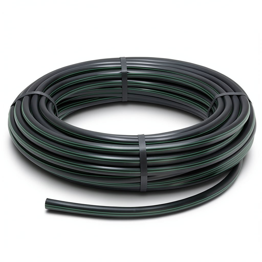 لفة أنابيب بلاستيك HDPE ضغط 10 بار PE 63 قطر خارجي 75 مم SDR 11 أسود