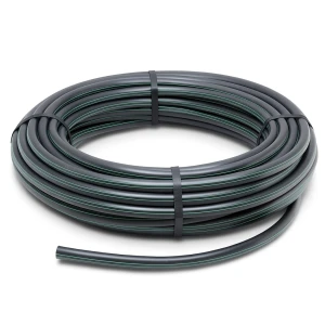 لفة أنابيب بلاستيك HDPE ضغط 10 بار PE 63، قطر خارجي 140 مم SDR 11، لون أسود
