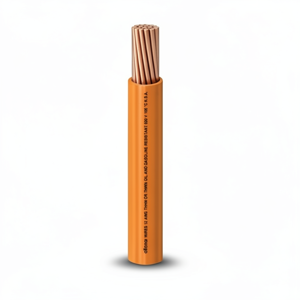 THHN/THWN Copper Cable PVC 105°C Insulation 5.26 mm² 4.2 mm 600 V 250 ft Orange | Al Fanar