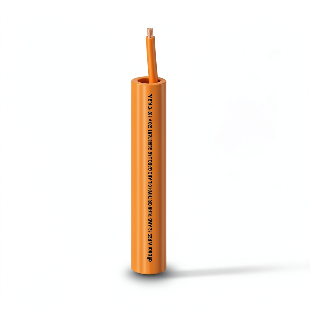 كابل نحاس THHN/THWN عزل PVC 105°C قطر 5.5 مم 600 فولت طول 250 قدم لون برتقالي | شركة الفنار PVC 105