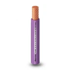 كابل نحاس THHN/THWN عزل PVC °105 قطر 6.4 مم 600 فولت طول 500 قدم لون بنفسجي PVC 105 | شركة الفنار