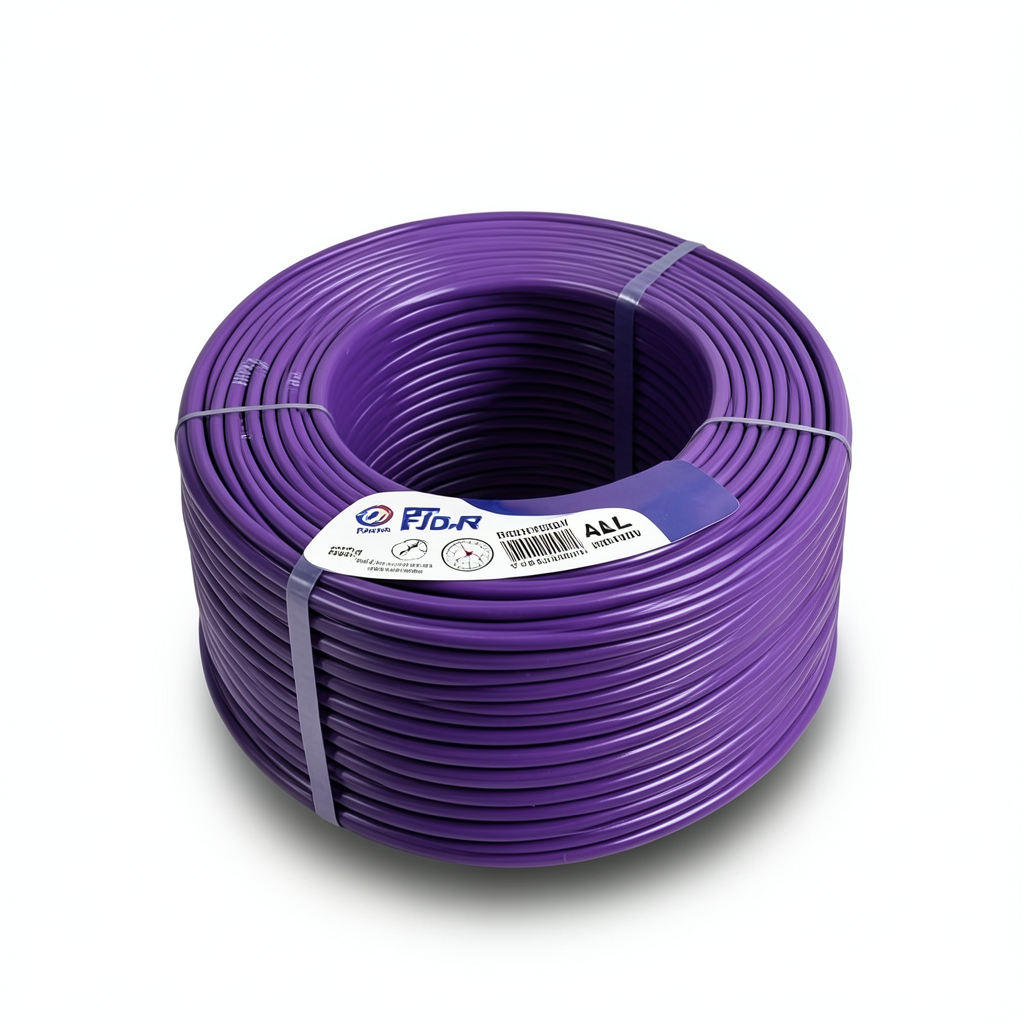 لفة سلك كهرباء نحاس مرن 25mm، 600/1000 فولت، طول 100 ياردة، بنفسجي | شركة الفنار