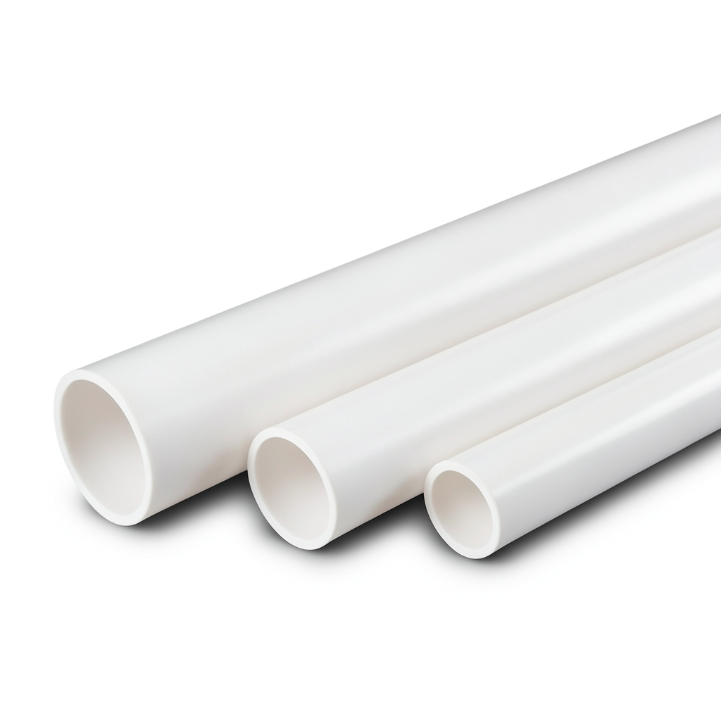 أنابيب UPVC جدول 80 مقاس 3 أنش، قطر خارجي 88.90 مم، سمك 7.62 مم، أبيض