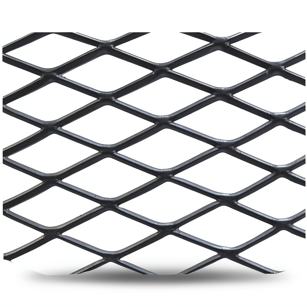 Hot Rolled Black Steel Expanded Metal Mesh Khaleeji 3 mm Thickness 1.22m Width 6m Length