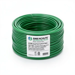 سلك كهرباء نحاس مجدول 3/0 AWG مطلي بالقصدير معزول PVC 105°C اخضر 600 فولت 500 قدم | شركة كابلات الشرقية للصناعة