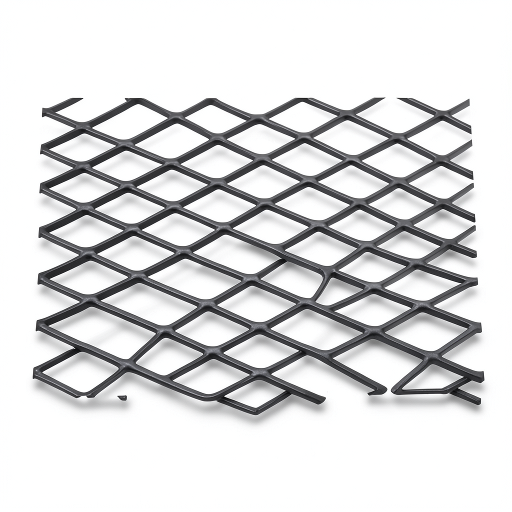 Hot Rolled Black Steel Expanded Metal Mesh Khaleeji 3.8 mm Thickness 1.22 m Width 5 m Length