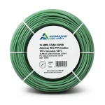 سلك امريكي 16 AWG نحاس مجدول معزول PVC 105°C أخضر 600 فولت 2500 قدم | شركة كابلات الشرقية للصناعة