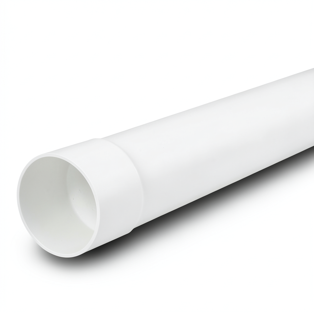 مواسير بلاستيك UPVC ضغط PN 12.5 بار (SDR 21) مقاس 180 مم سمك 8.6 ملم لون أبيض