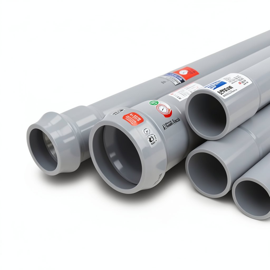 UPVC Plastic Pipes 25 Bar Pressure 200 mm Diameter 18.2 mm Thickness Gray | Al Watania Plastics
