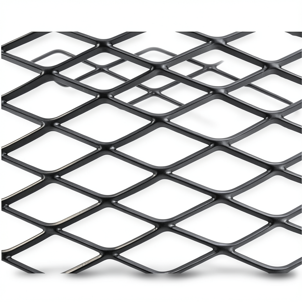 Hot Rolled Black Steel Expanded Metal Mesh Khaleeji 5.8 mm Thickness 1.22m Width 2m Length