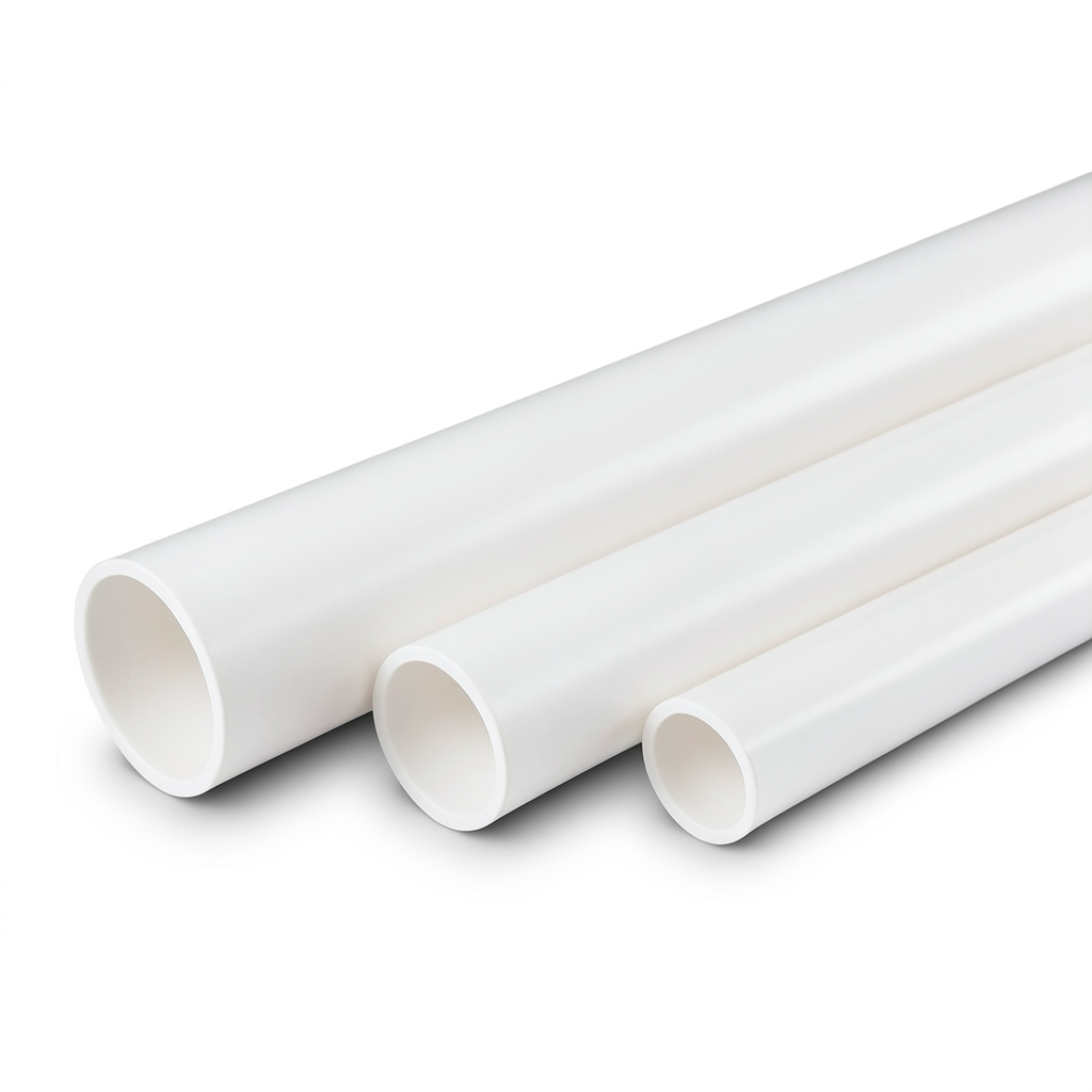 مواسير UPVC جدول 80 مقاس 0.75 أنش قطر خارجي 26.67 مم سمك 3.91 مم أبيض