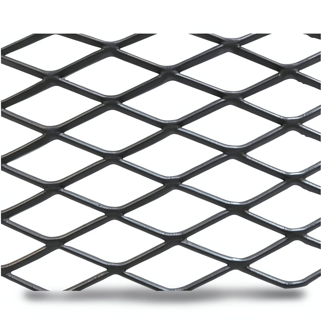 Hot Rolled Black Steel Expanded Metal Mesh Khaleeji 5.8 mm Thick 1.22m Width 3m Length